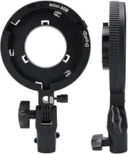 Mount Adapter for Bowens, Aluminum Camera Flash Bracket Holder with Umbrella Mount Slot, Precise Tilt Control, Mount Holder for LED Light Softbox