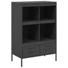 Industrial Steel Sideboard Buffet Cabinet Storage Rack Shelf Cupboard Black