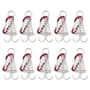 10Pcs Deck Anchor Pegs Spring Octopus Deck Peg with Carabiner Hooks Pegs