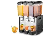 VEVOR Commercial Beverage Dispenser 10L x 3 Tanks Cold Juice Ice Drink Dispenser