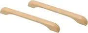 Drawer Knobs for Dresser 2Pcs Beech Wood Bridge Wardrobe Door Solid Wood Drawer Cabinet Handle Original Wood Color Wooden Handle 192Mm