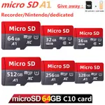 128GB SD 卡 U3 32GB 64GB 256GB 512GB 存儲卡 C10 A2 90MB/S MICRO