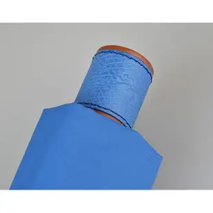 【LONGCHAMP】LONGCHAMP PARAPLUIE HOMME刺繡LOGO尼龍摺疊傘(水藍x深藍)