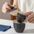 Portable Teapot Teacup Kit Ceramic Chinese Tea Pot and Cup Set Tea Ceremony