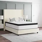 [EMMA + OLIVER] Asteria Extra Firm 12" Hybrid Mattress in a Box with CertiPUR-US Certified Foam, Pocket Spring Core & Knit Fabric Top for All Sleep Positions - Full