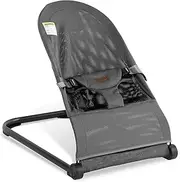 Lfhiwhd Baby Bouncer,Baby Bouncer Seat,Portable Infant Bouncer with 3-Point Safety Harness,Ergonomic Bouncy Seat, Newborns Bouncer for Babies 0-6 Months up to 20lbs,ASTM-Certified(Mesh Grey)