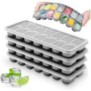 Ice Cube Tray 4 Pack, Easy-Release & Flexible 56 pcs Silicone Ice Cube Trays