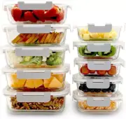 [10 Pack] Airtight Food Storage Containers Set - Mircowave,Oven,Dishwasher Safe