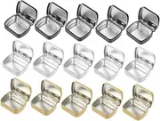 AUTSUPPL 15pcs Mini Tin Box Iron Containers Accessories Organizer Wedding Candy Tins Candy Storage Tins Small Tins with Lids Iron Rectangular Case Iron Organizer Tin Container with Lid