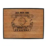 November Sagittarius Birthday All Men Are Created Equal - Funny Novelty Doormat Man Cave Floor mat