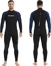 Lemorecn (16 Sizes) Mens Wetsuits Jumpsuit Neoprene 3/2mm and 5/4mm Full Body Diving Suit for Men and Women