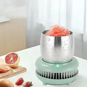 Portable Small Ice Maker Mini Quick Ice Making in 15 Minutes Countertop Machine Smart for Home Car Home Camp Party Cup Cooler Device Fridge Fast Cooling Auto Refrigeration Freezer,Green