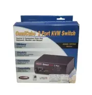 Belkin OmniCube 2-Port KVM Switch Home/Office Series F1D092 NIB NEW NWT $129.99