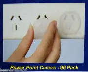 Bulk 96 Pack Power Point Safety Plugs / Covers - prevents kids inserting objects