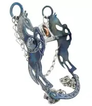 5" Azul Freno Charro Blue Cobre Horse Charro Bit