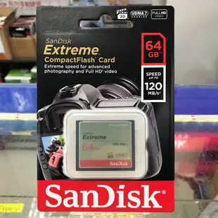 SanDisk Extreme CF 120M 32GB 64GB 128GB CompactFlash 專業攝影記憶卡