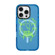 iPhone 16 Pro Impact Case MagSafe Compatible MELTING SKULL - NEON GREEN