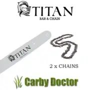 TITAN 21" SOLID BAR & 2 CHAIN COMBO .404" .063 68DL FOR STIHL CHAINSAW 050 051 0