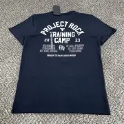 Under Armour Project Rock Training Camp HW Mens S Relaxed T-Shirt Black SS $50