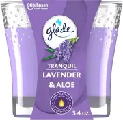 Glade Candle Jar, Air Freshener, Tranquil Lavender & Aloe, 3.4 Oz