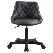 Mid Back PU Leather Height Adjustable Swivel Modern Task Chair Computer Offic...
