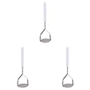 3x Appetito Stainless Steel Mini Vegetables Masher White Home Kitchen Tools