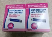PRODIGY No Coding Blood Glucose 100 Test Strips, 2 Boxes Of 50 Ct, Exp 2025