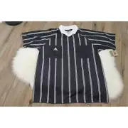 NWT Vintage 90s ADIDAS Soccer Referee Umpire Mens XL Polyester Jersey Shirt