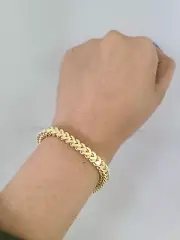 Franco Bracelet 8 Inches 6mm REAL 10kt Yellow Gold Genuine Mens Womens