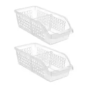 2Pcs Refrigerator Storage Containers Transparent Storage Boxes Fruits Vegetables Boxes