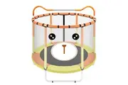 Genki Trampoline Kids Round Outdoor Sport Workout Bounce Jumping Rebounder Gymnastics Bar Play Safety Enclosure 55Inch