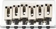 Wilkinson 52.5mm(2-1/16 inch) String Spacing Hardtail Fixed Bridge Solid Saddle for Squier/Mexico Fender Strat Electric Guitar, Chrome