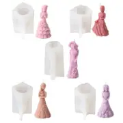 Handmade Abstract Statue Mould Flower Dress Girl Mold for Home Decoration