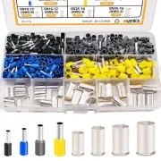 mankk 400PCS Silver Plated Copper Ferrules Wire Ends Terminals Crimp Connector