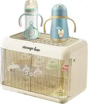 Baby Bottle Organizer Baby Bottle Dryer Rack Dustproof Storage Nursing Storage Large Container Holder Box with Drainer - Rack Dryer Holder Dustproof Box for Toddler