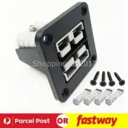 Twin Dual Flush Mount 50 Amp For Anderson plug mounting bracket panel cover NEW