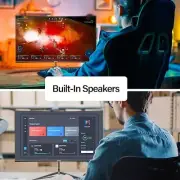 Gawfolk 24" 100Hz Curved Gaming Monitor with Built-in Speakers