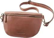 [DRAKENSBERG] Frida DR00705 Leather Bum Bag High-Quality Women's Handbag and Sling Bag Made of Cowhide Leather, 2L, Caramel Brown, Caramel Brown, M, Minimalist