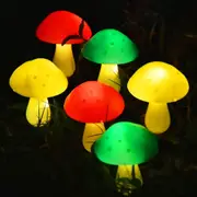 Solar Powered LED Mushroom Fairy String Light Outdoor Garden Landscape Decor