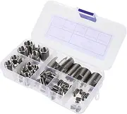 Thread Inserts with Nut Protection Sleeve Self Tapping Thread Repair Kit for Metal Screw Nuts