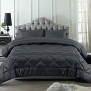 Accessorize - Slate Waffle 3 Piece Jacquard Comforter Set
