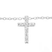 Sterling Silver Cross Anklet