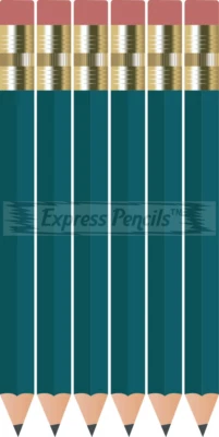 144 Teal Half mini short golf Hexagon #2 pencil Eraser ExpressPencilsTM
