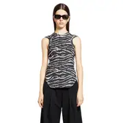 [THE ATTICO] THE ATTICO WOMAN BLACK & WHITE T-SHIRTS & TANK TOPS Black&White