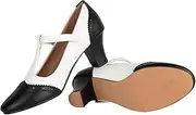 [Asyusyu] Character Shoes for Women Dance Shoes,Stylish Ankle T-Strap Heels for Ballroom,Salsa,Tango