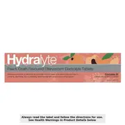 Hydralyte Effervescent Electrolyte Tablets Peach Crush 20 Pack