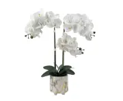 Artificial Orchid in Marble Ceramic Pot 20x55cm