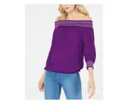 INC Womens Long Sleeve Off Shoulder Top