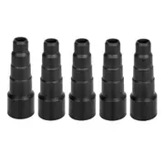 Universal Vacuum Hose Adapter Converter 50/42/34/30/23mm Black Soft Rubber Round Suction Hose Converter Dry Wet Use