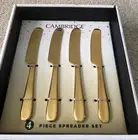 Cambridge Stainless Steel Titanium Gold Plated Flatware Spreader set